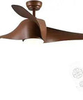 Smart Walnut 52 Inch Ceiling Fan With Light, Dimmable Vintage Farmhouse Style For Indoors, Silent Reversible DC Motor, Remote