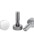 Hand Retractable Spring Plunger M10 Stainless Steel Quick Release Pin Lockout Pin With Nut And Knurled Handle, three-quarter view