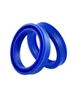 Badass U And Y Hydraulic Oil Seal Set Featuring Tough Polyurethane Lips That Resist Wear And Oil Degradation Perfect Fit For Inner Diameters Spanning 80 Up To 115 Millimeters Comes In 3 Pieces Ready To Handle Heavy Loads Like A Boss. Blue polyurethane U and Y hydraulic oil seal set, 3 pieces