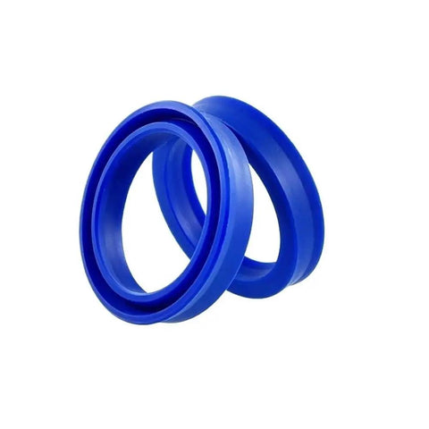 Badass U And Y Hydraulic Oil Seal Set Featuring Tough Polyurethane Lips That Resist Wear And Oil Degradation Perfect Fit For Inner Diameters Spanning 80 Up To 115 Millimeters Comes In 3 Pieces Ready To Handle Heavy Loads Like A Boss. Blue polyurethane U and Y hydraulic oil seal set, 3 pieces