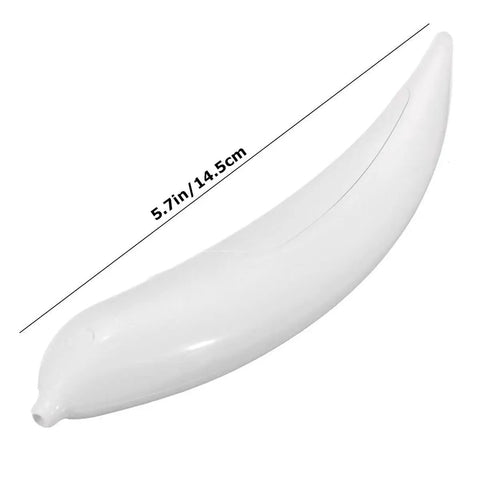White curved Latte Art Electric Pen For Coffee And Dessert DIY, 5.7-inch, designed for dusting fine spices on food and drinks.