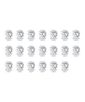 Mini Transparent Acrylic Knobs Spherical Glass Handles For Makeup Boxes Drawers And Cabinets 20 Pcs 17x20mm Glue Bonded Installation