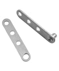 360 Degree Door Pivot Hinges For Cabinets, Stainless Steel Silver, heavy-duty pivot hardware, visible parts and holes, close-up view