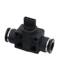 Push To Connect Air Control Ball Valve For 6mm Tube OD Pneumatic Flow Control Fitting Hand Valve Union Adapter Air Line Fitting Pack Of 2 0 To 145 Psi Plastic Construction Operating 0 To 60 C