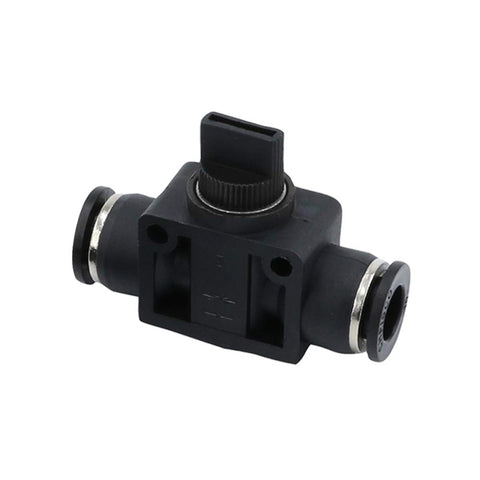 Push To Connect Air Control Ball Valve For 6mm Tube OD Pneumatic Flow Control Fitting Hand Valve Union Adapter Air Line Fitting Pack Of 2 0 To 145 Psi Plastic Construction Operating 0 To 60 C