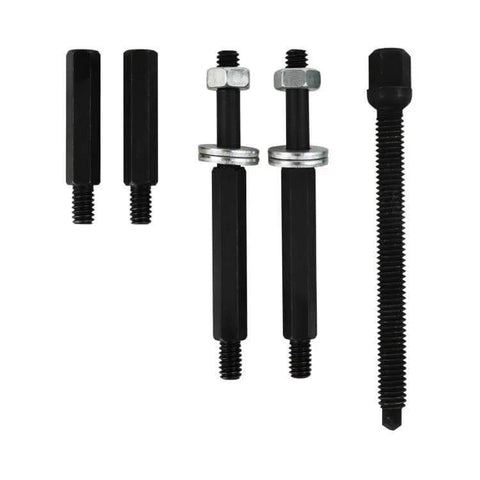 Mini Bearing Separator Kit 6 Piece Bearing Puller Set With Jaws Thrust Screw Extension Rods And Yoke Pro Grade Heavy Duty
