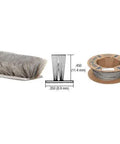 Storefront Door Pile Weatherstrip 100 Ft Roll Tight Seal For High Traffic Doors, 0.450 In Pile Height, 0.350 In Backing Width, Gray