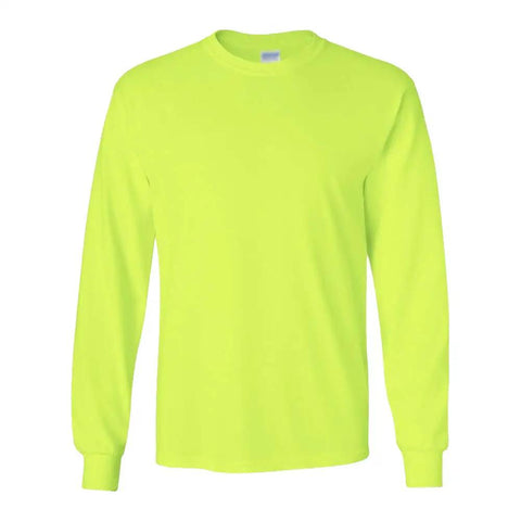 High Visibility Long Sleeve Construction Work Shirts For Men Safety Green Size Large 3 Pack Built Tough For Jobsite Safety