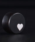 Wood Ear Gauges 1 Pair Set Double Flared Saddle Plugs And Tunnels With Heart Logo Earrings Expander Stretchers In The Same Size From 0g To 1in 8mm To 25mm