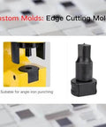 Pro Grade 30 Piece Round Hole Punch Die Set For Hydraulic Punch, close-up of custom edge cutting mold, CH70 compatible