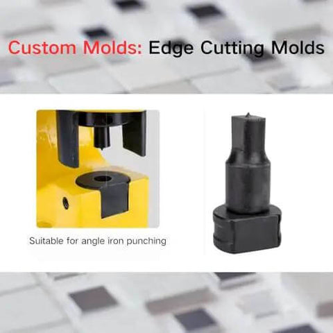 Pro Grade 30 Piece Round Hole Punch Die Set For Hydraulic Punch, close-up of custom edge cutting mold, CH70 compatible