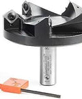 Five Flute Spoilboard Router Bit With Three Quarter Inch Shank RC2259 Industrial Grade, black metal with tool accessory