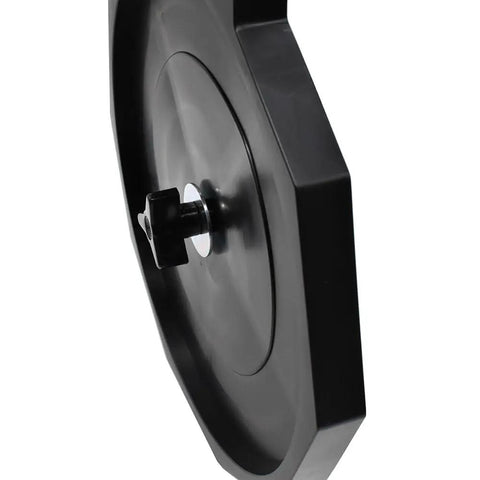 Hardcore Shop Approved 8 Inch Table Saw Blade Holder Wall Mount Rack For Circular Miter And Panel Saws black locking knob close-up