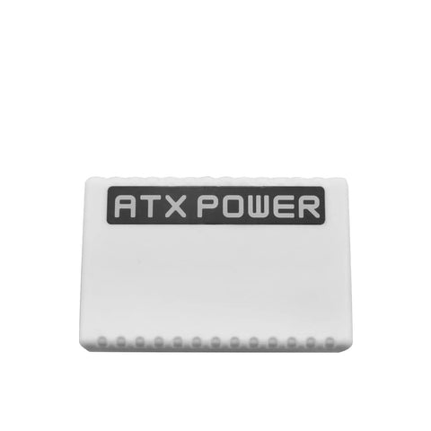 24 Pin ATX Power 90 Degree Bend Adapter For Desktop Motherboards White FR4 Board Cable Organizer front view