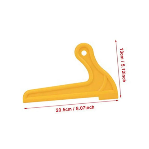 Yellow push stick from Four Piece Pro Grade Woodworking Push Stick Set For Table Saws Router Tables And Band Saws, dimensions shown