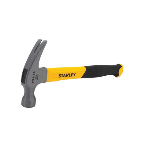 16 Oz Rip Claw Fiberglass Hammer With Vibration Reducing Handle Forged High Carbon Steel Head Rim Tempered For Less Chipping