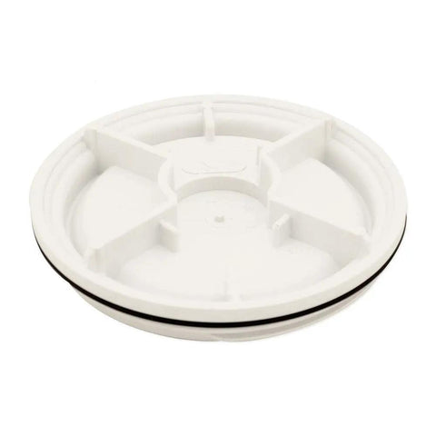 Backwater Valve With Four Inch PVC White For Sewage And Storm Drain Protection, Compact Lightweight socket cover close-up