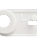 RV Camper Trailer Refrigerator Freezer Shell Assembly Left Door Upgrade Replacement Easy Install Compatible With Dometic 2002236004 And 2002236012 Freezer Door Spring Housing Pair Non OEM Fits RM2310 RM2333 RM2350 RM2 Models, showing a white plastic spring housing part.