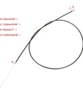 60 Inch Universal Throttle Cable Kit For Mini Bikes Go Karts ATVs And Scooters With One Quarter Inch Barrel End dimensions chart