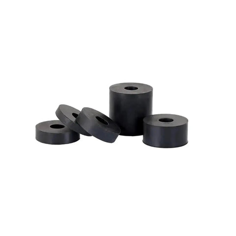 Heavy Duty No Nonsense Sound Dampening Foot Pad for AC Units, rubber foam cushion reduces vibration and noise, set of pads