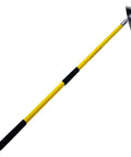 Stand-Up Long-Handle Garden Hoe With 59 Inch Fiberglass Handle Cushioned Grips And Sharp Stainless Steel Blade For Weeding Edging And Mulching Multipurpose Yard Tool Yellow