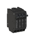 Quad circuit breaker single unit 20A/1P + 40A/2P + 20A/1P, 120/240 VAC, 10 kAIC interrupt rating, plug-in mount, front view image