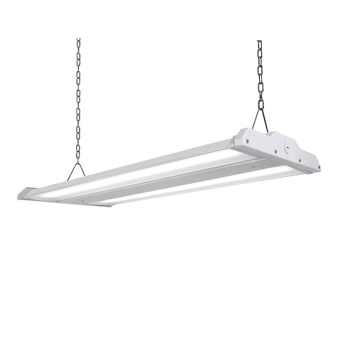 Low Profile LED High Bay Light 23000 Lumens 5000K Dimmable 166 Watt Equivalent with two rotatable light engines hanging