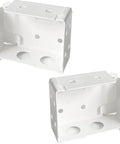 Rock Solid White Box Mount Brackets For Low Profile Horizontal Blinds Fits 2 Inch Square Headrail Dead Simple Window Treatment Hardware set of 2 piece white brackets.