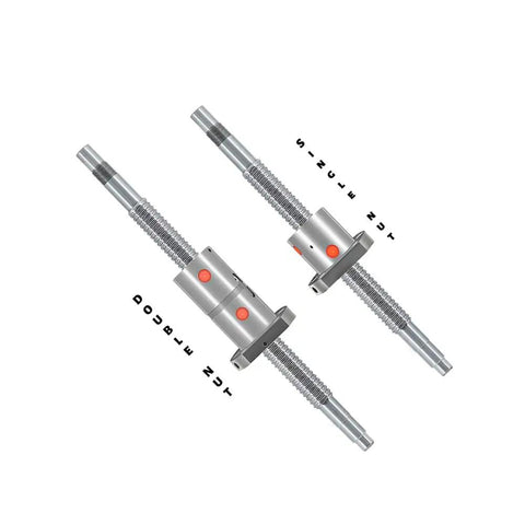 32Mm C7 Rolled Ballscrew Assembly With Single Or Double Nuts 5Mm 10Mm Lead displayed from multiple angles with BK25 BF25 bearings.