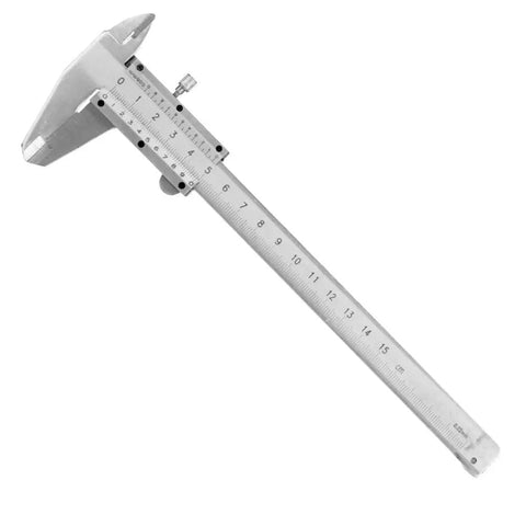 Six Inch Vernier Caliper Carbon Steel Metric 0 To 150mm Manual Micrometer Caliper With 0.02mm Accuracy on white background