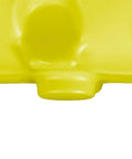 Close-up of 40 Gallon Yellow Sprayer Tank With Translucent Body Farm-Ready, Raised Volume Markings, Bottom Sump For Full Drain