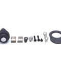 Ratchet Wrench Repair Kit For 1 Quarter Inch, 3 Eighth Inch And One Half Inch Drives With A 24 Tooth Fine Pitch Mechanism, parts laid out.