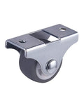 8 Pack Heavy Duty Fixed Caster Wheels With Rigid Non Swivel Base And Ball Bearing Top Plate for trolleys, close-up of single wheel
