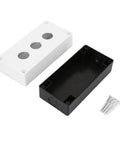 22mm Push Button Switch Box With Flame Retardant ABS Enclosure And Sealing Rubber Strip For Wall Mount Control Panels In White Finish