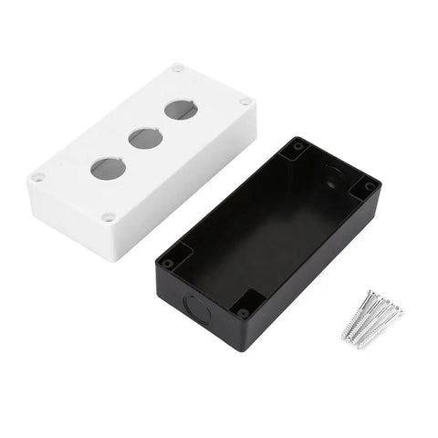 22mm Push Button Switch Box Panel Enclosure With Sealing Rubber Strip for Field Automotive Control White Built Tough and Weatherproof