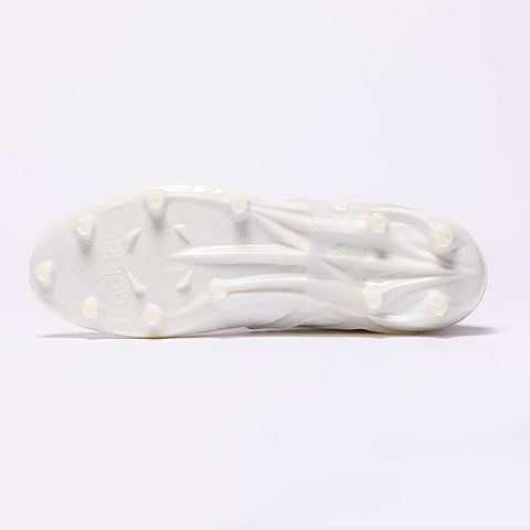 Bottom view of a clear cleat showing the sole design for use with XFAST Cleat Ankle Brace and Stabilizer for Men and Women, Small Black.