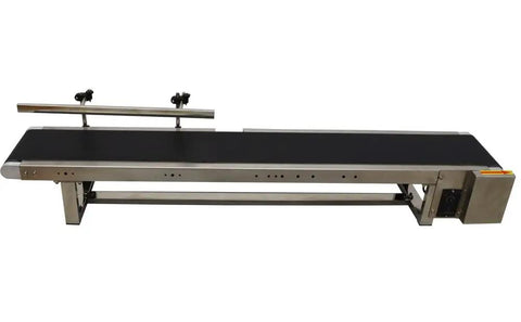 Desktop PVC Conveyor Belt System With Adjustable Speed For Industrial Transport Guardrail 59 Inch Long And 7.8 Inch Wide
