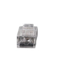 Pass Thru RJ45 CAT6 Data Plug Kit With Gold Plated Connectors shown front view single plug detail