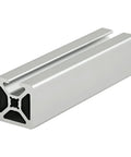 10 Series 1x1 Inch T Slotted Aluminum Extrusion Rail For Linear Guides And CNC Projects, 6063-T6 Aluminum, Clear Anodized Finish, 18 Inch Length, Smooth Profile, Built Tough For DIY Makers, angled view