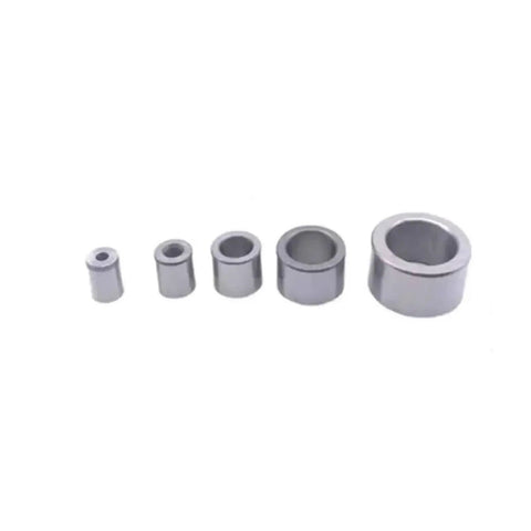 Heavy Duty Drill Sleeves And Bearing Steel Bushings For Custom Shaft Fits Precision Ground Liners, set of five sizes.