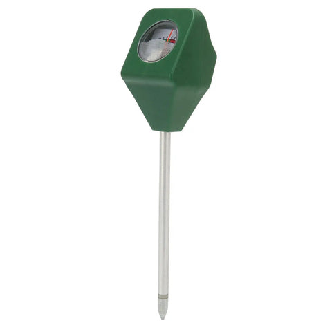 Single Probe Soil PH Meter For Garden And Lawn Care, Battery-Free Portable PH Tester For Moist Soil with green ABS body and metal probe