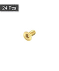 Top Shelf Precision Brass Flat Head Socket Cap Screws M2 X 4mm Inner Hex Drive Fasteners, single screw from 24 piece kit.