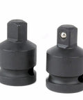 Top Tier Heavy Duty 6 Piece Socket Reducer Adapter Kit With High Strength Steel For Impact Wrenches And Ratchets Sliver Finish Drive Tools, black steel adapters