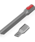 Crevice Tool Vacuum Attachment For Dyson V15 V12 V11 V10 V9 V8 V7 Gen5 Outsize Narrow Nozzle, gray with red fitting