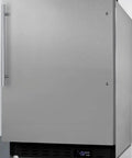 Thirty Two Inch Undercounter All Freezer With Heavy Duty Stainless Steel Shell Fits Like A Glove Beneath Ada Counters, front view.