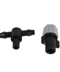 20 Piece Adjustable Sprinkler Drip Heads With Tee Joints Watering Mister System showing tee joint and sprinkler head