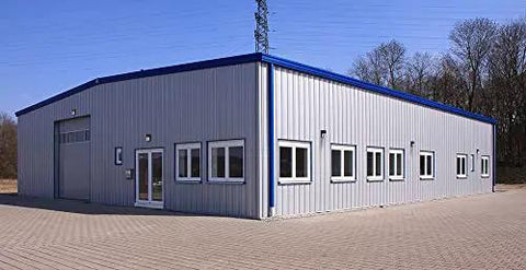 Industrial building exterior where the 7 Inch Mini LED Wall Pack Outdoor Light Fixture With 3 Way Selectable CCT might be installed.