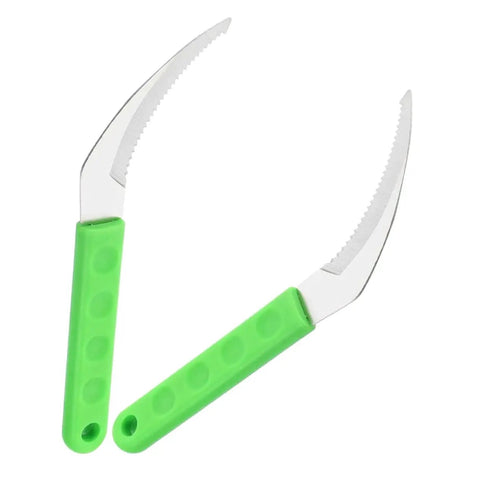 Two Pack Stainless Digger Sickle Garden Tool Set For Weeding And Cutting Vines Small Hand Rake With Easy Grip Handle