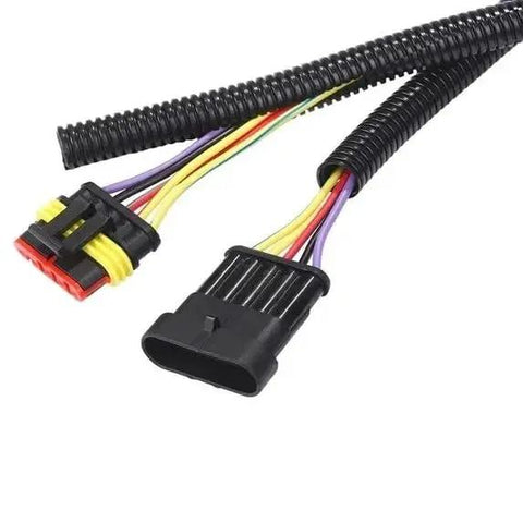Top Shelf One Hundred Feet Split Wire Loom Conduit Tubing Built Tough Black Polyethylene Cable Sleeve for wire harness connections.