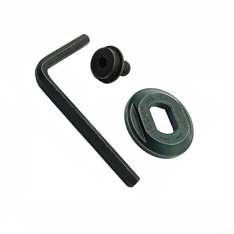 All In One Replacement Kit For Your Circular Saw Bolt Includes Steel Outer Clamp Washer Blade Bolt Outer Flanges And Wrench Ready To Roll For DCS391 Circular Saw Maintenance featuring a steel washer, bolt, and wrench